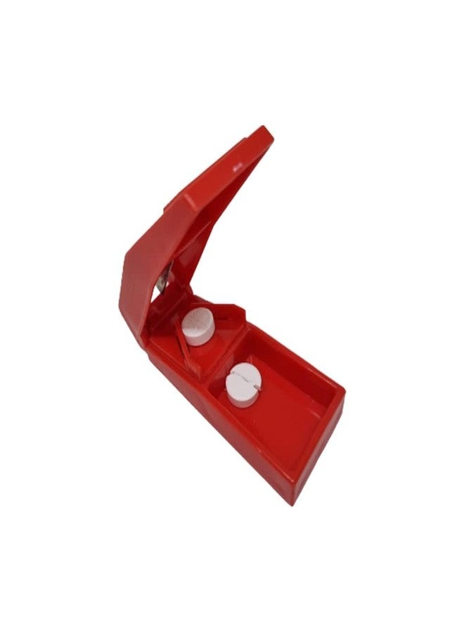 Urmit Surgical Plastic Portable Pill/Tablet Cutter, Divider Crushers & Splitters 1 Pc (Red) - Image 1